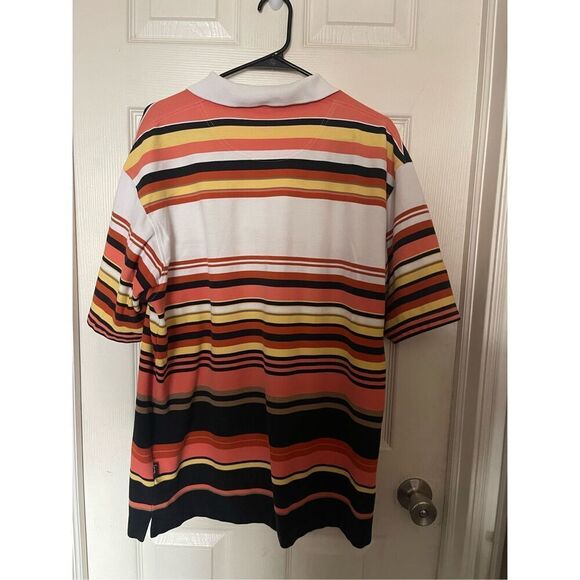 Kani Gold Mens Multi-Color Striped Short-Sleeve Polo Shirt Extra Large - Picture 11 of 12